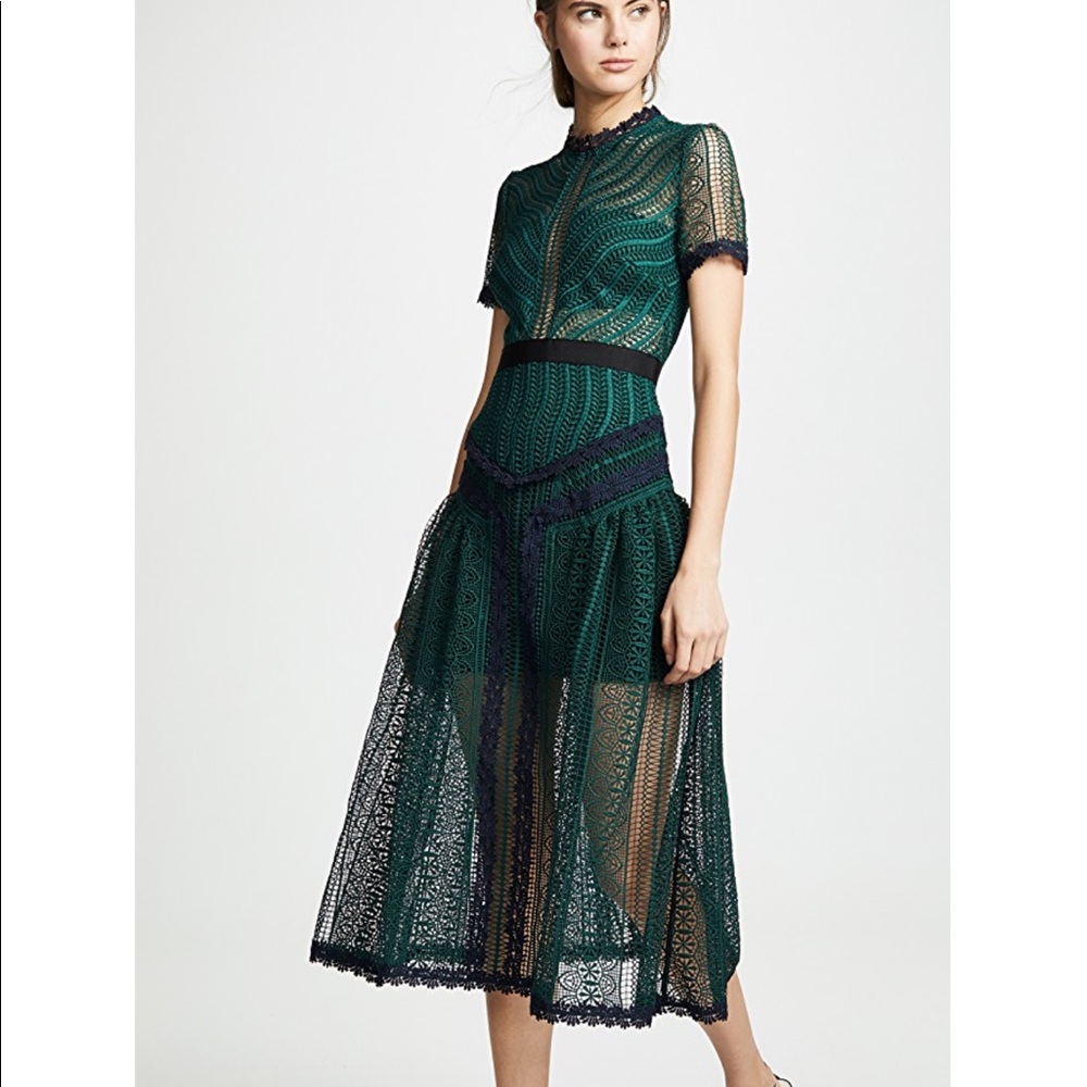 Self portrait lace wave dress NWT